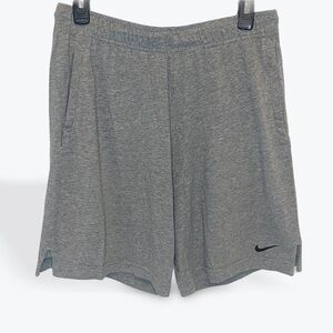 Men's NIKE Dri Fit Gray Elastic/ Drawstring Waist Athletic Shorts Size Large